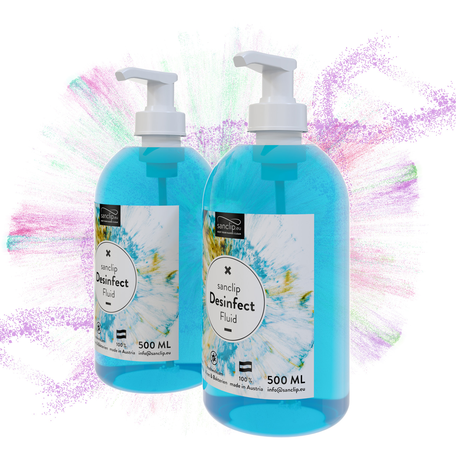 2x SANCLIP: Desinfect Fluid Flasche